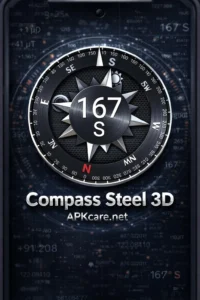 Compass steel 3D 2