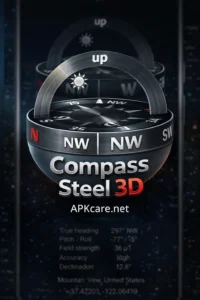 Compass steel 3D 3