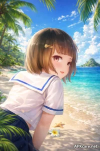 Summer Island With Cute Girl 3